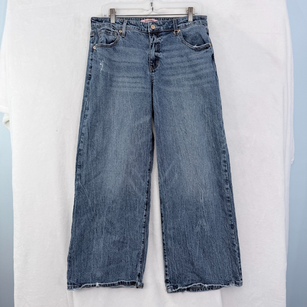 Juicy Couture Jeans 30x28 Blue Baggy Relax Whisker Y2K